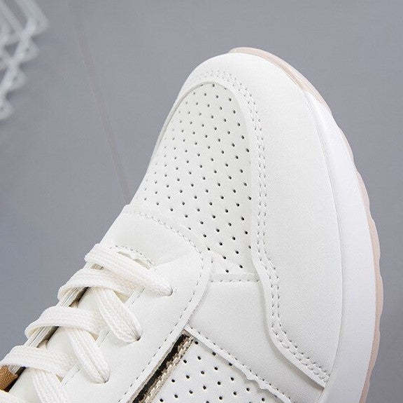 Orthopedic Lace-up Wedge Sneakers