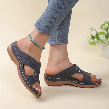 Women Orthopedic Slippers Wedge Retro Sandals