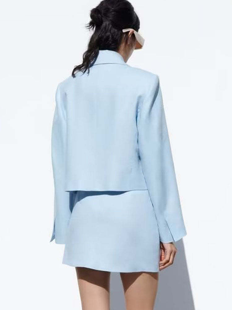 Linen Crop Blazer