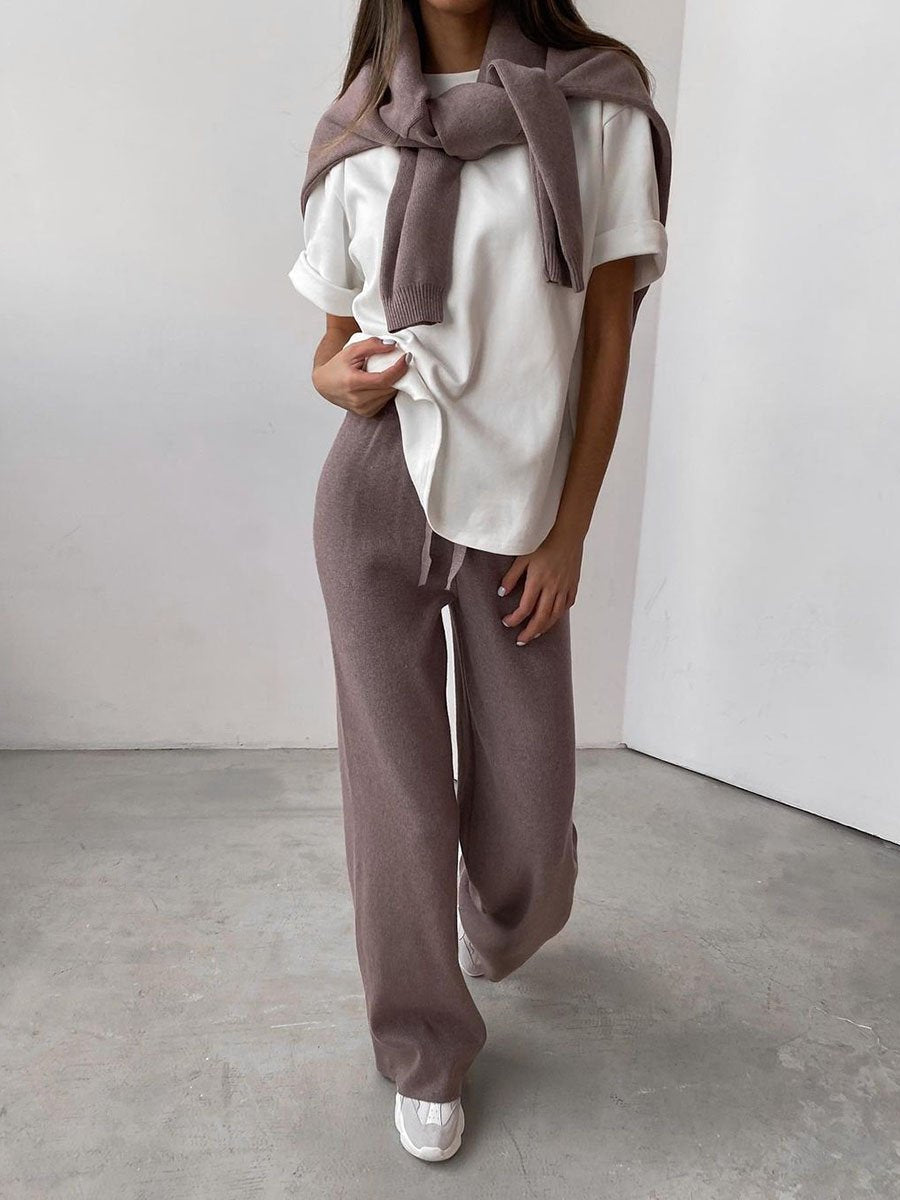 Elegant 2 Piece Cotton Blend Outfit