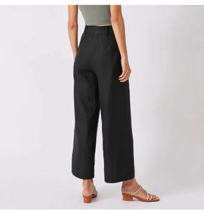 Linen Wide-Leg Trousers