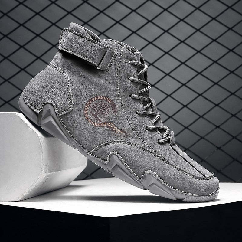 Handmade Suede Ankle Boots For Men Leisure Orthopedic Shoes