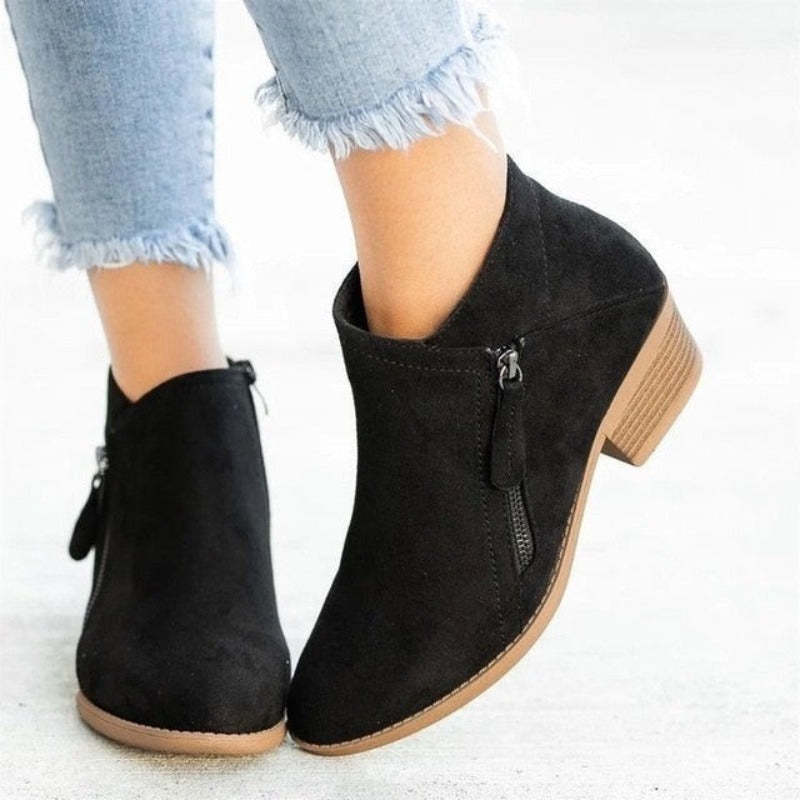 Orthopedic Women Boots Arch Support Warm Suede Leather Ankle Boots