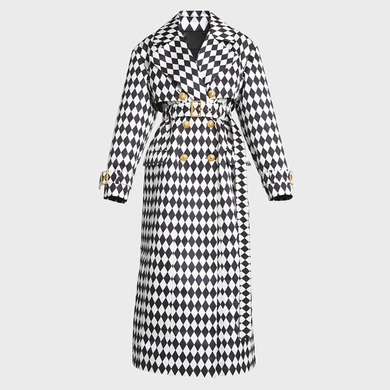 Harlequin Trench Coat
