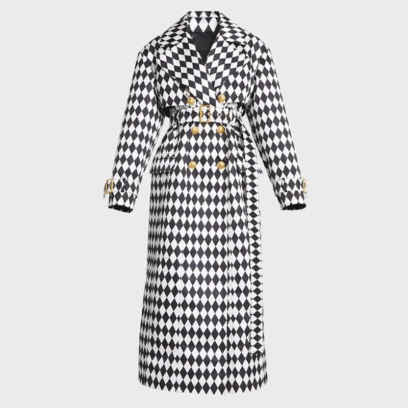 Harlequin Trench Coat