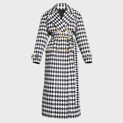 Harlequin Trench Coat