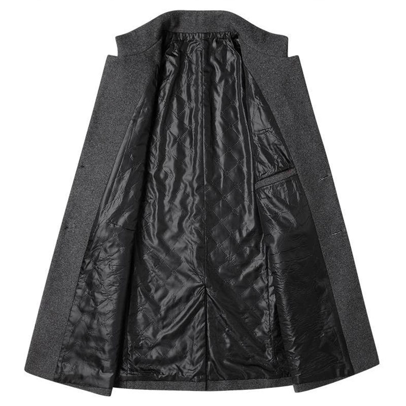 Effen Wool Trench Coat Windproof