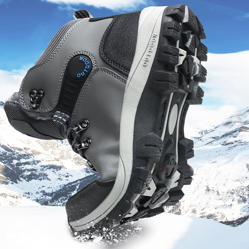 Orthopedic Boots for Men Warm Plus Hiking Lace-up Boots