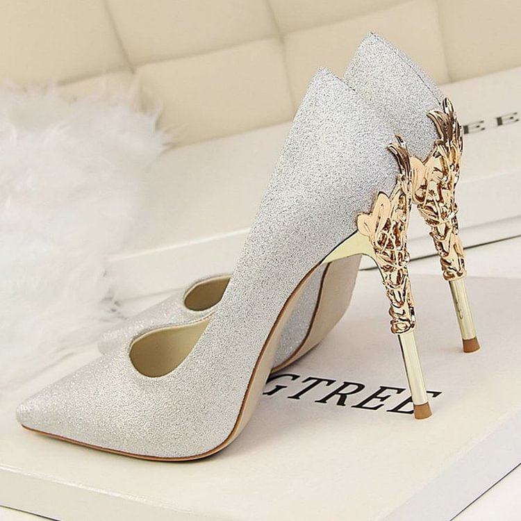 High-heeled Women's Autumn Satin Women's Shoes