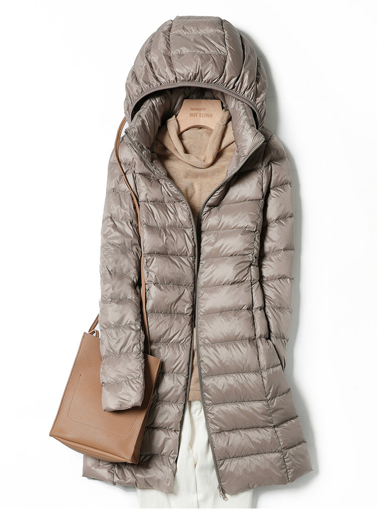 Long Ultralight Puff Down Jacket