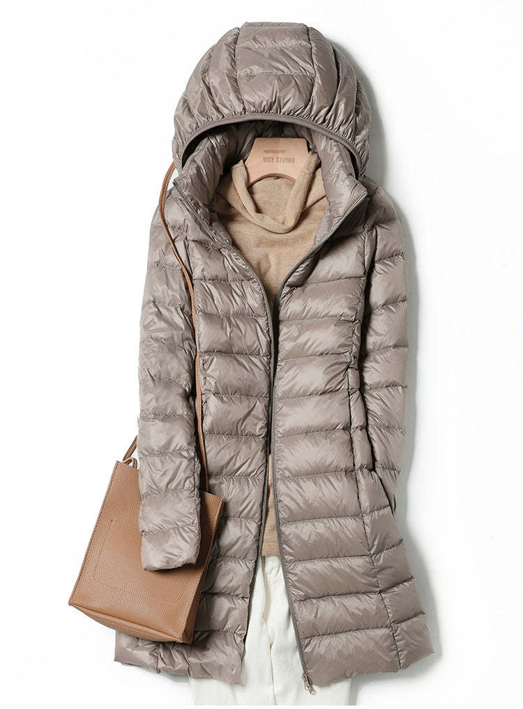 Long Ultralight Puff Down Jacket