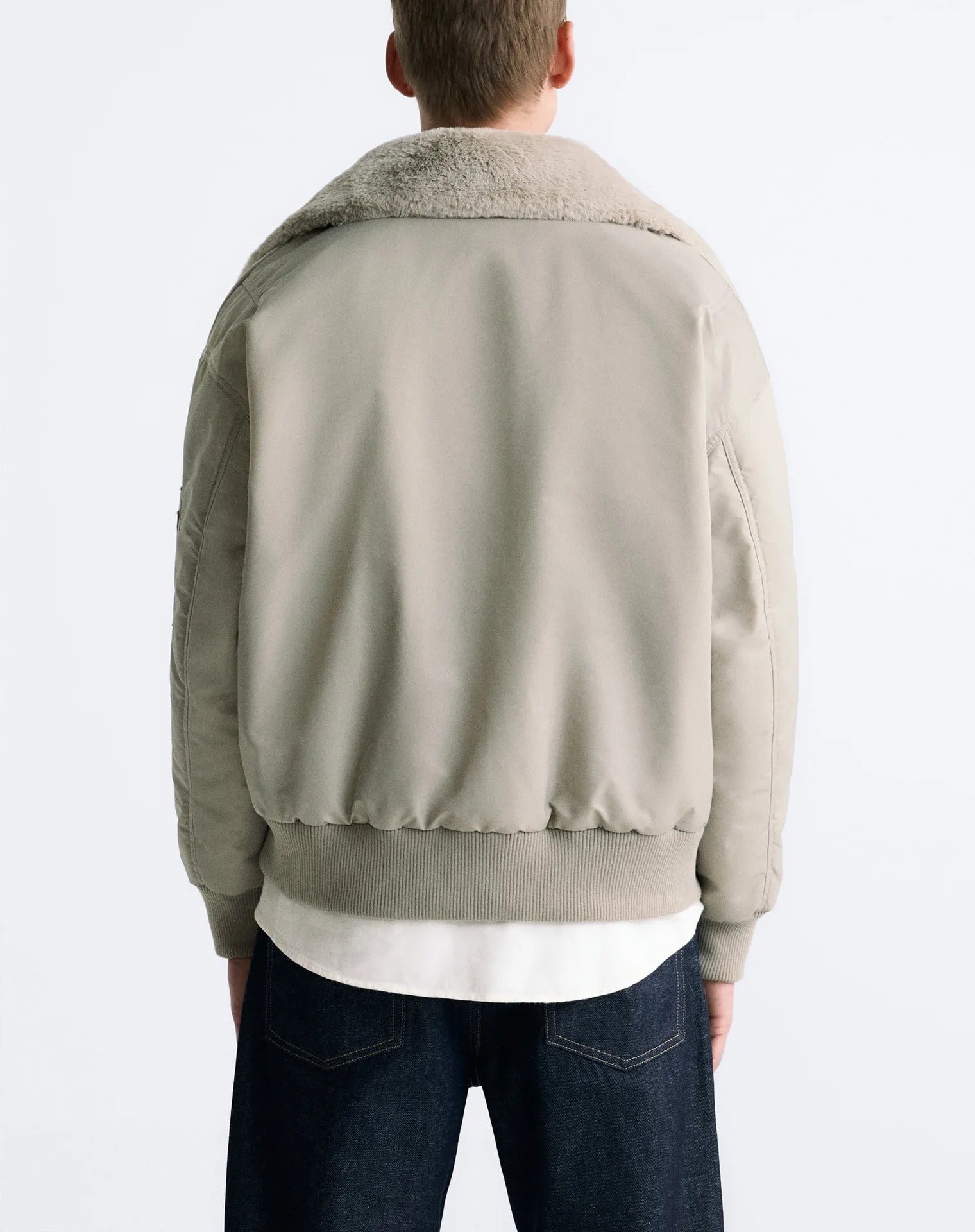 Men's Sherpa Collar Bomber Jacket