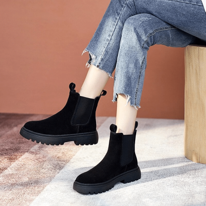 Orthopedic Ankle Boots Chunky Sole