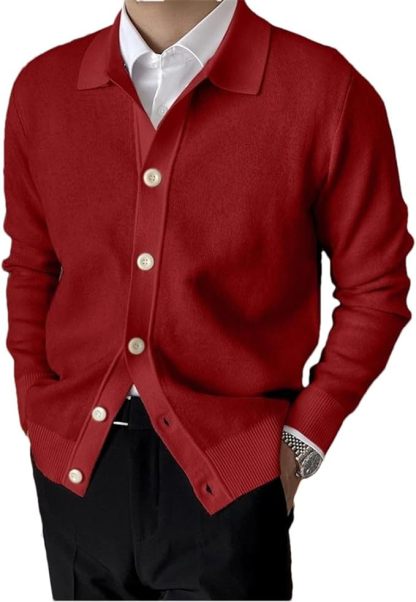 Classic Knit Cardigan For Men