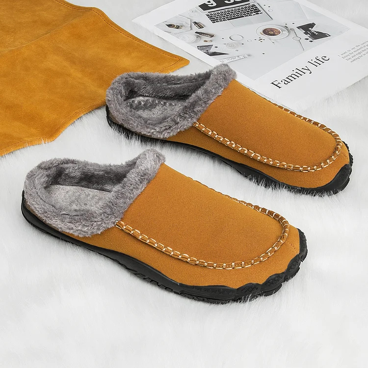 Men Winter Orthopedic Barefoot Slippers Premium Arch Support Plantar Fasciitis Slippers