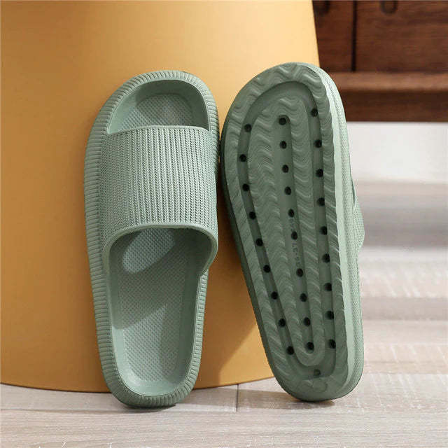 Unisex Pillow Slides Slippers Non-Slip Thick Sole Slippers