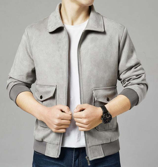 Suede Jacket With Teddy Inner Lining