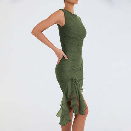 Ruffle Hem Cocktail Dress