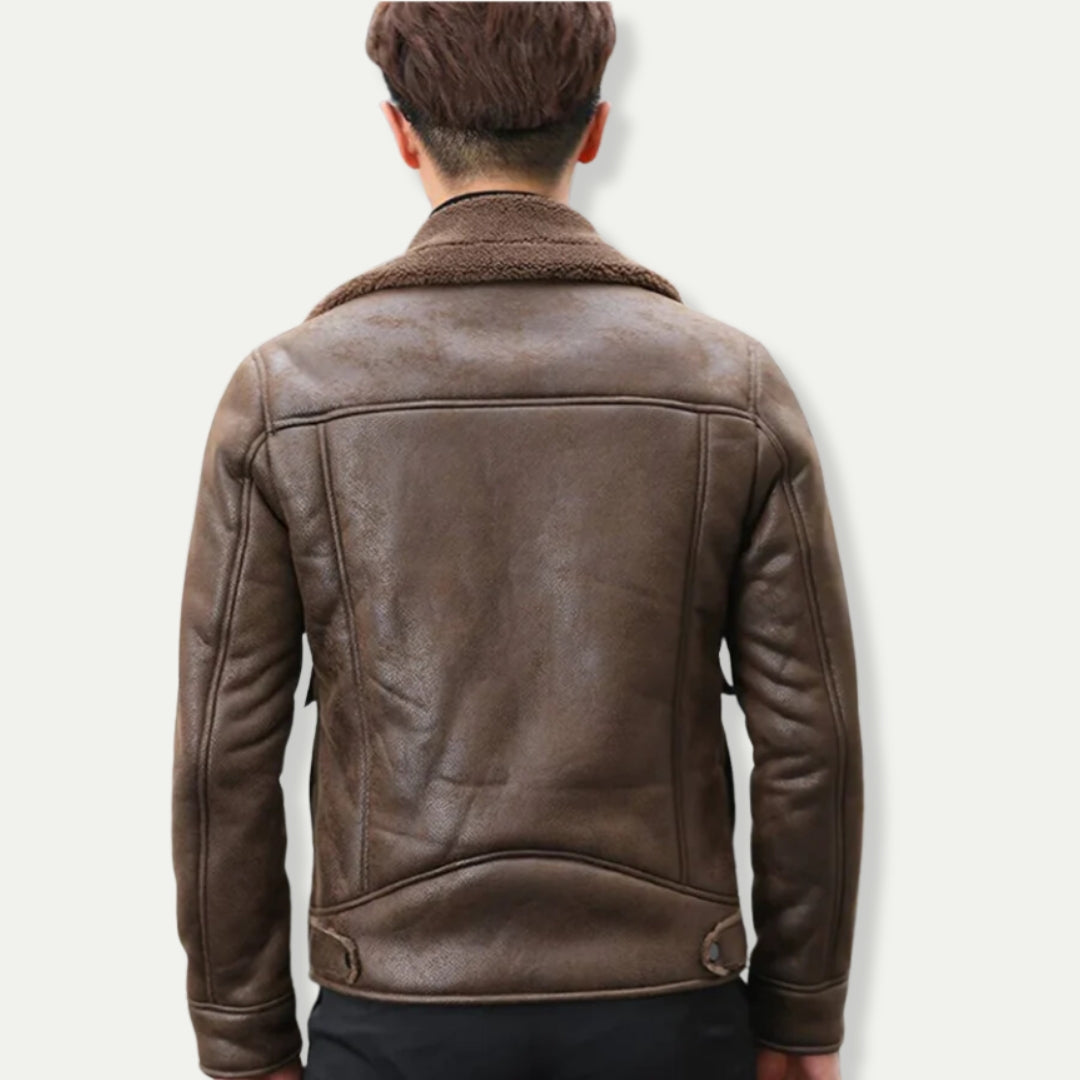 Suede Look Biker Jacket