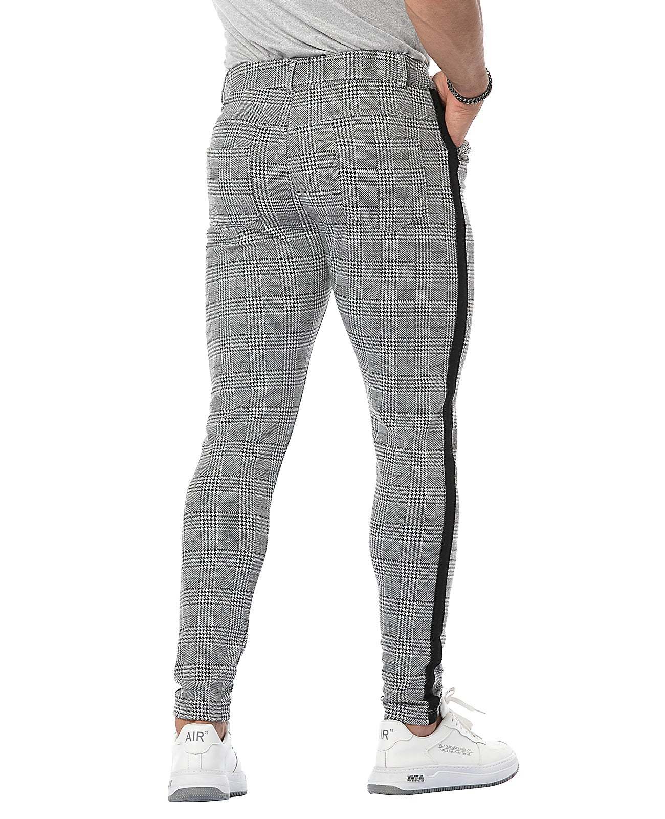  Skinny Fit Checkered Chino