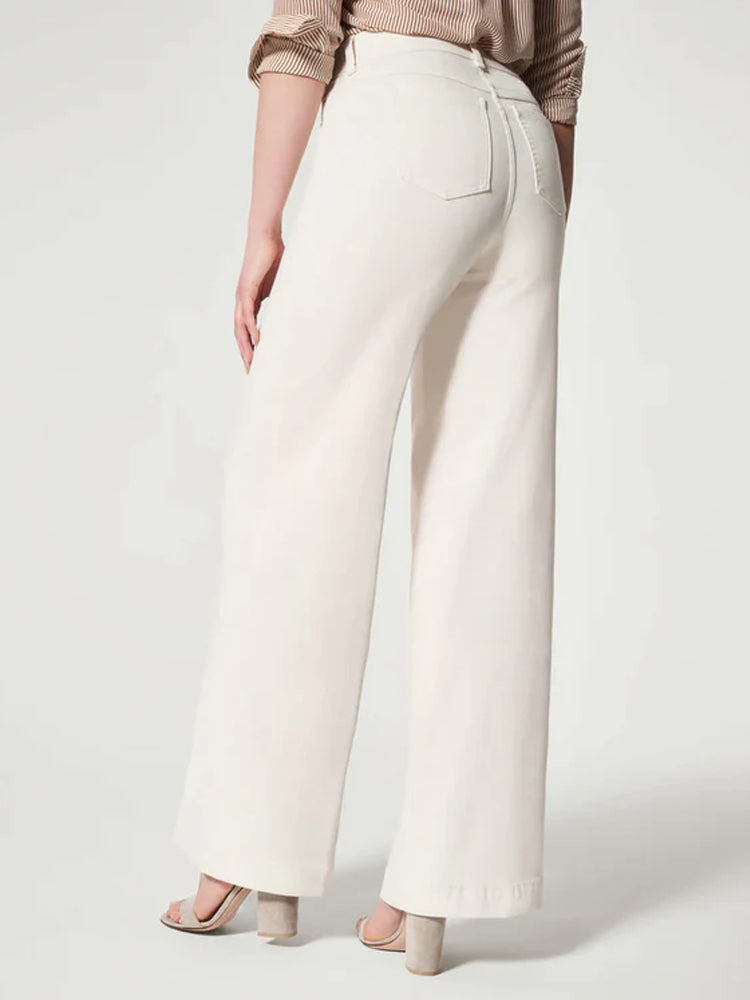 Pull-On Jeans With Wide Legs