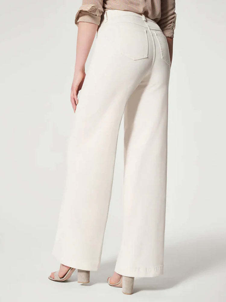 Pull-On Jeans With Wide Legs