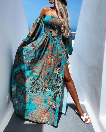  Off Shoulder Maxi Dress