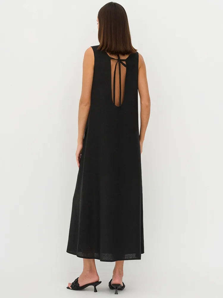 French Style Long A-line dress