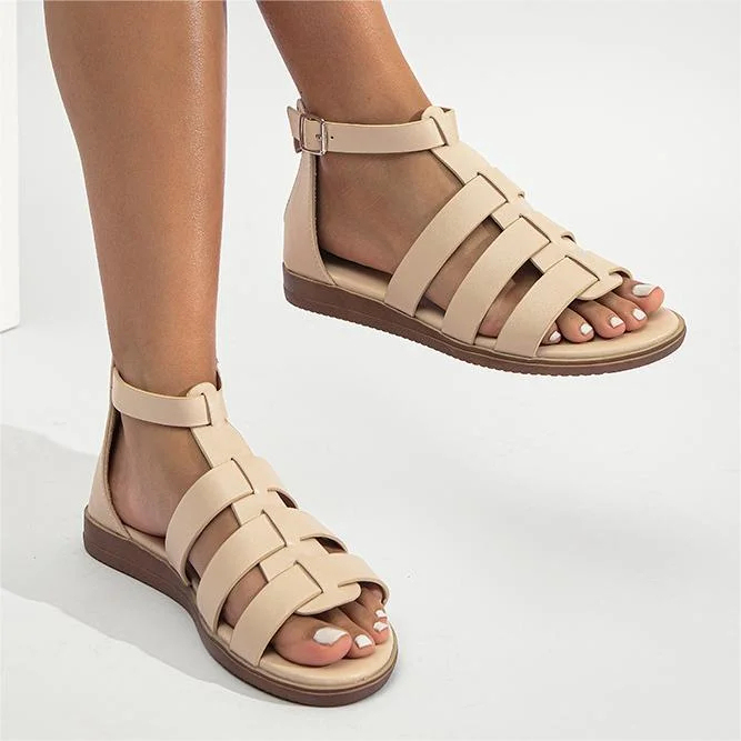 New Simple Casual Open Toe Flat Roman Sandals