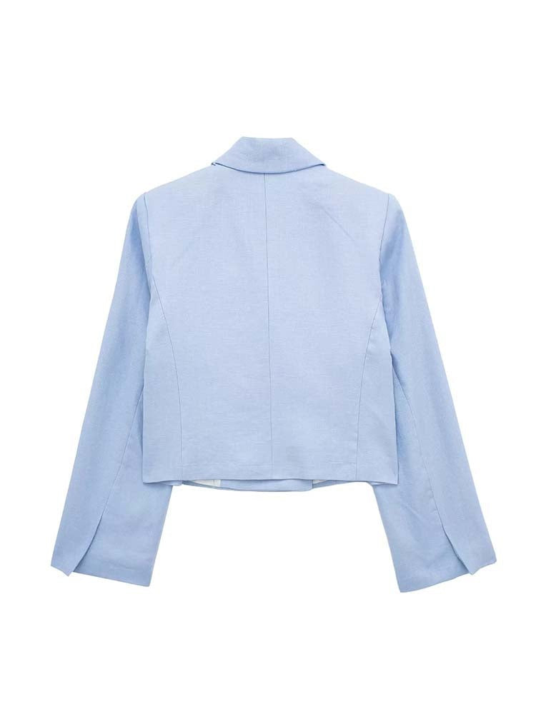 Linen Crop Blazer