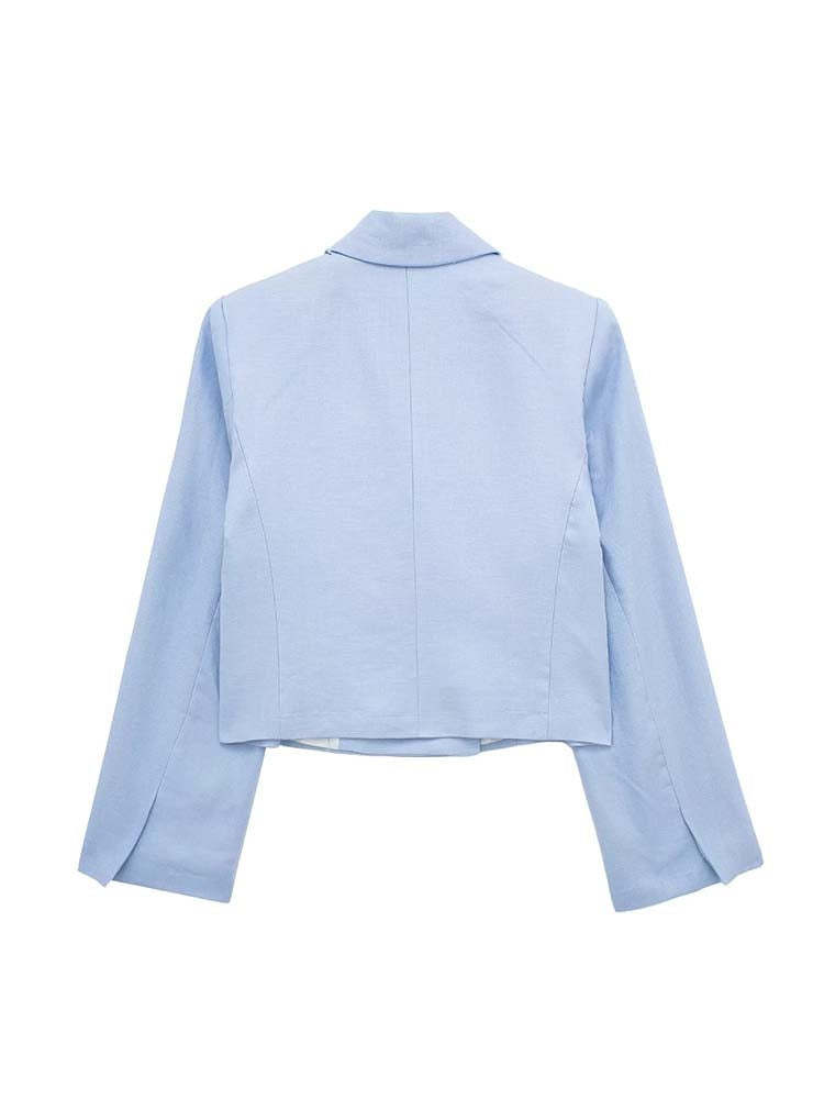 Linen Crop Blazer