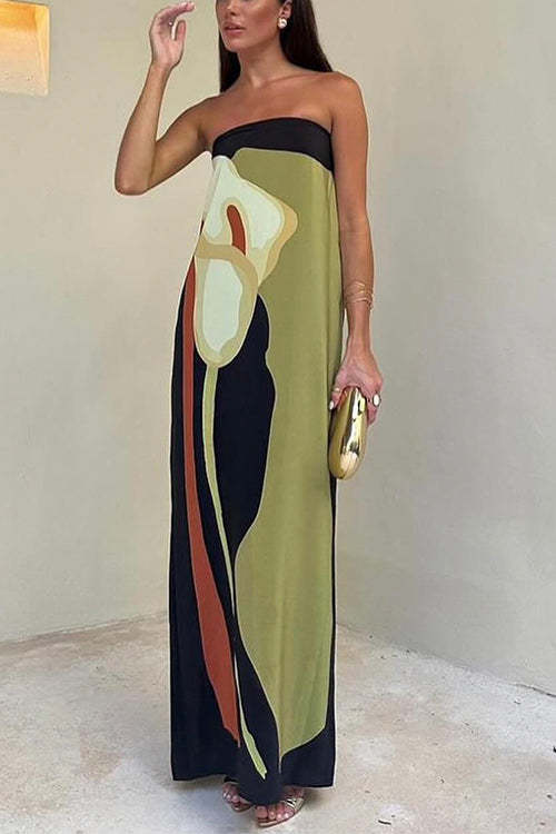 Strapless Boho Dress