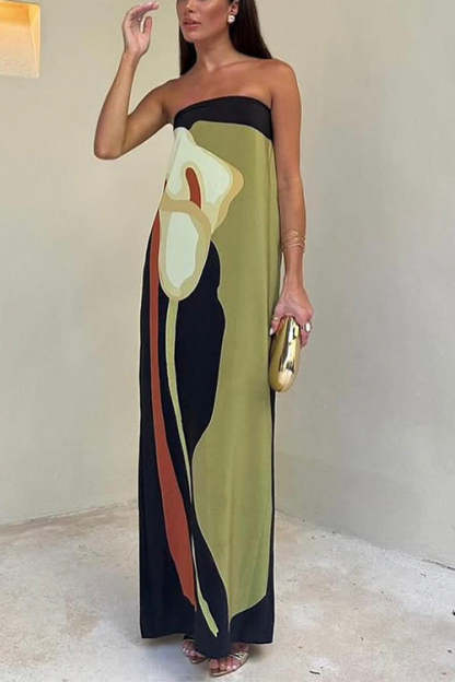 Strapless Boho Dress