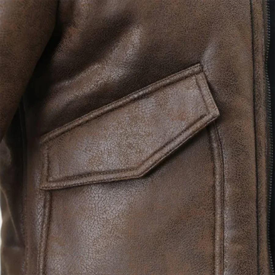 Suede Look Biker Jacket