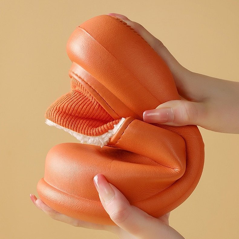 Women Cute Fur Slippers Elastic EVA Winter Shoes