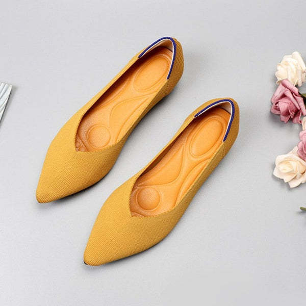 Pointed Wide Toe Box Ballet Flats for Bunions