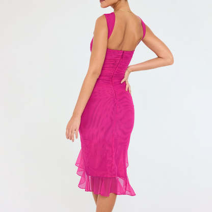 Ruffle Hem Cocktail Dress