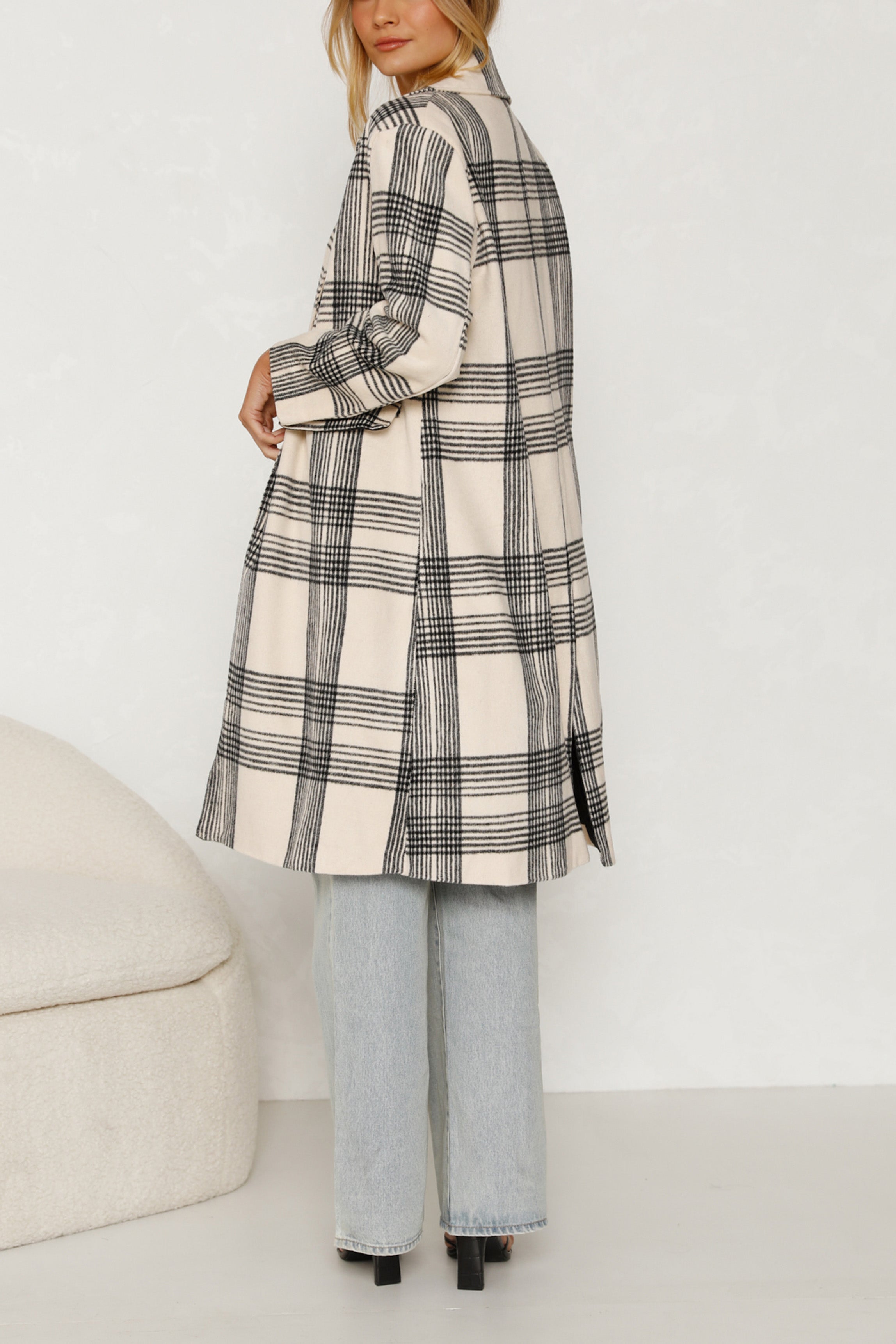 Plaid Longline Coat