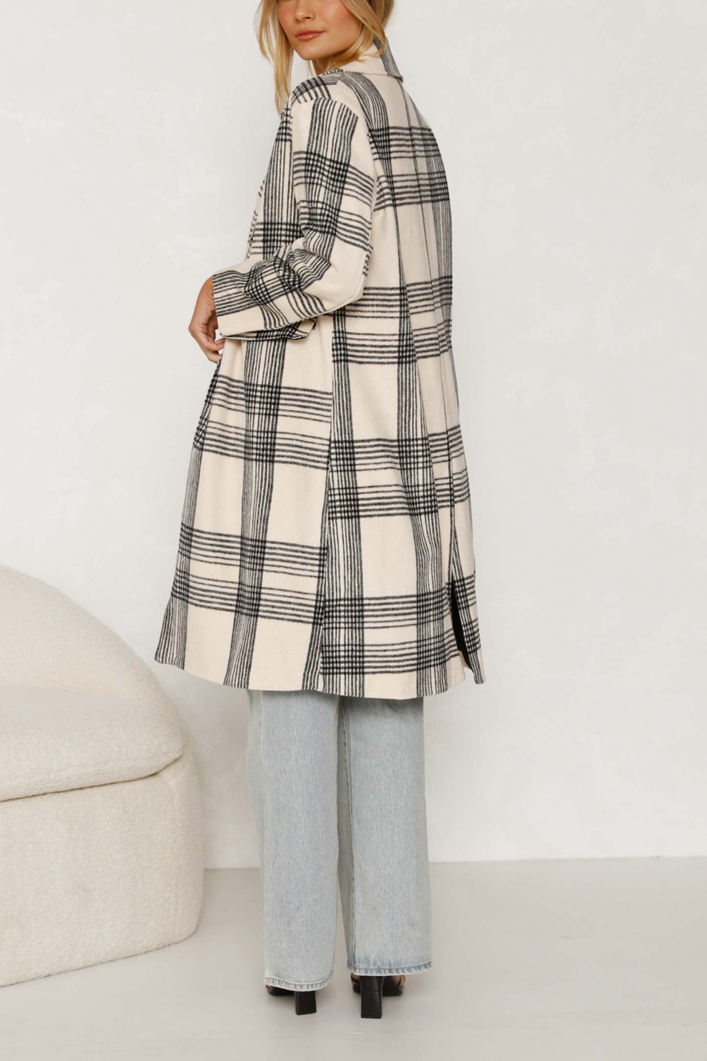 Plaid Longline Coat