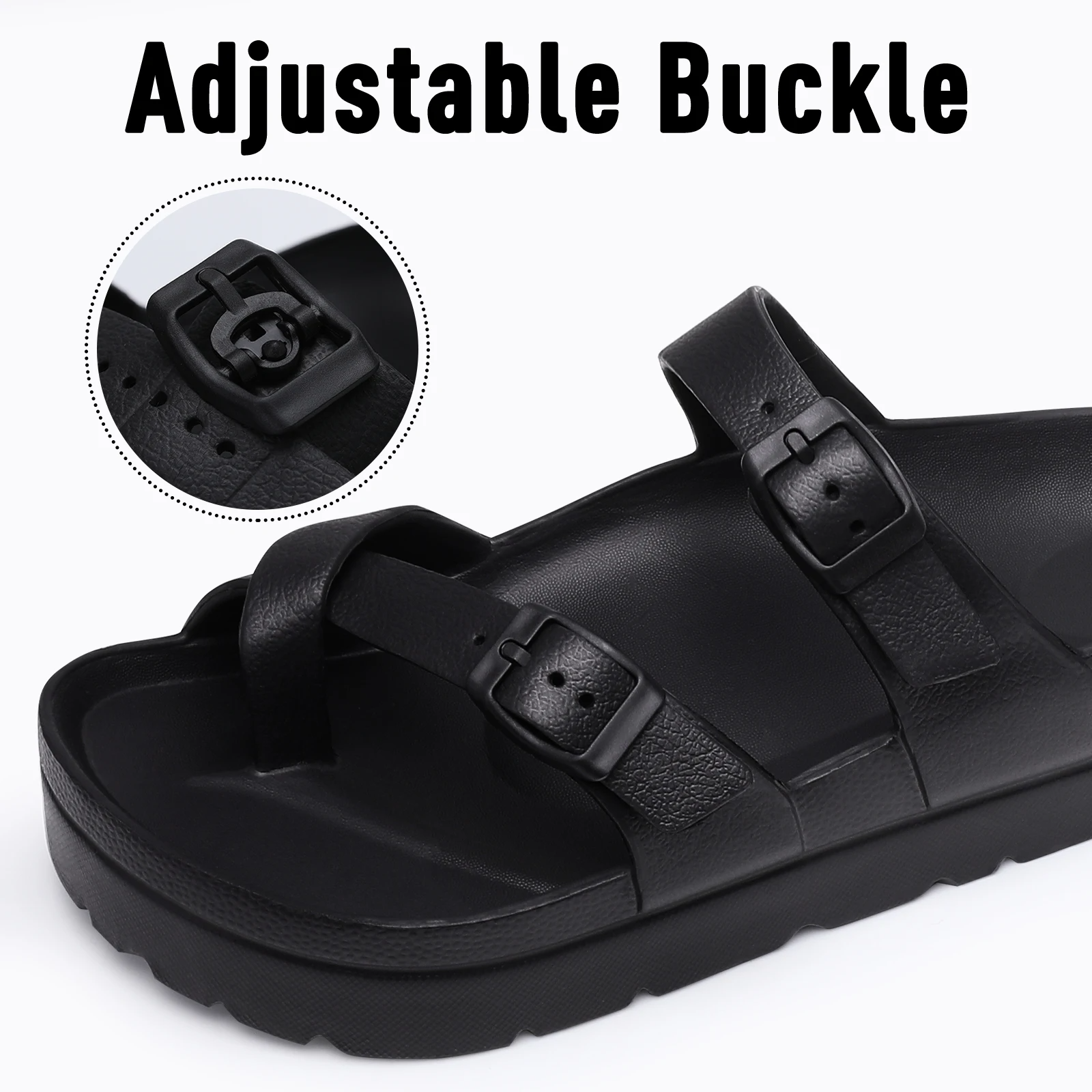 Women's Platform Clogs with Arch Support Adjustable Beach Sandals