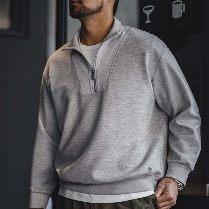  Modern Casual Quarter-Zip Sweater