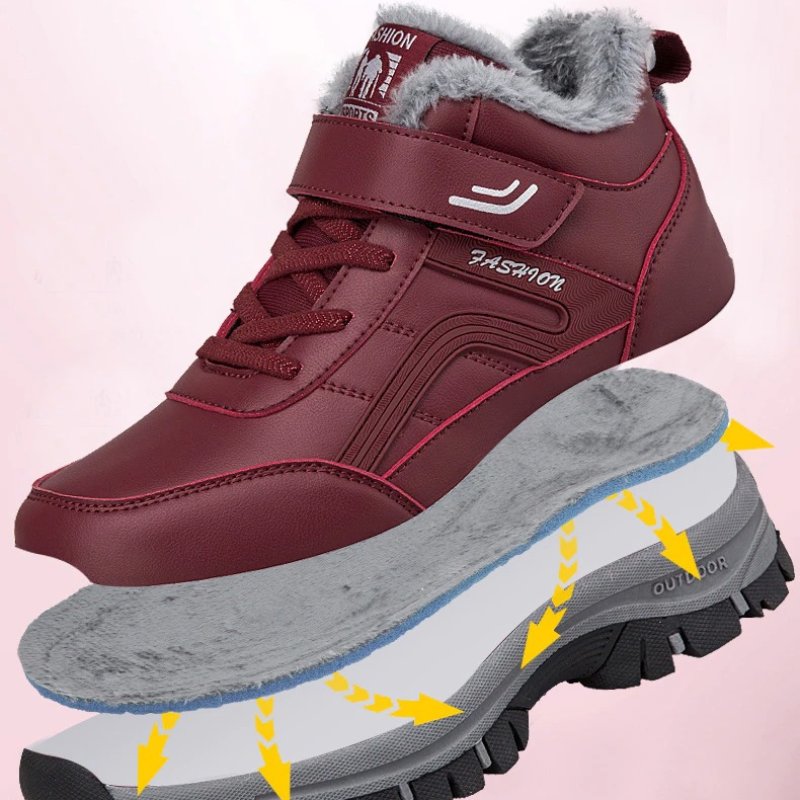 Men Velcro Fur Ankle Boots Waterproof Orthopedic Shoes