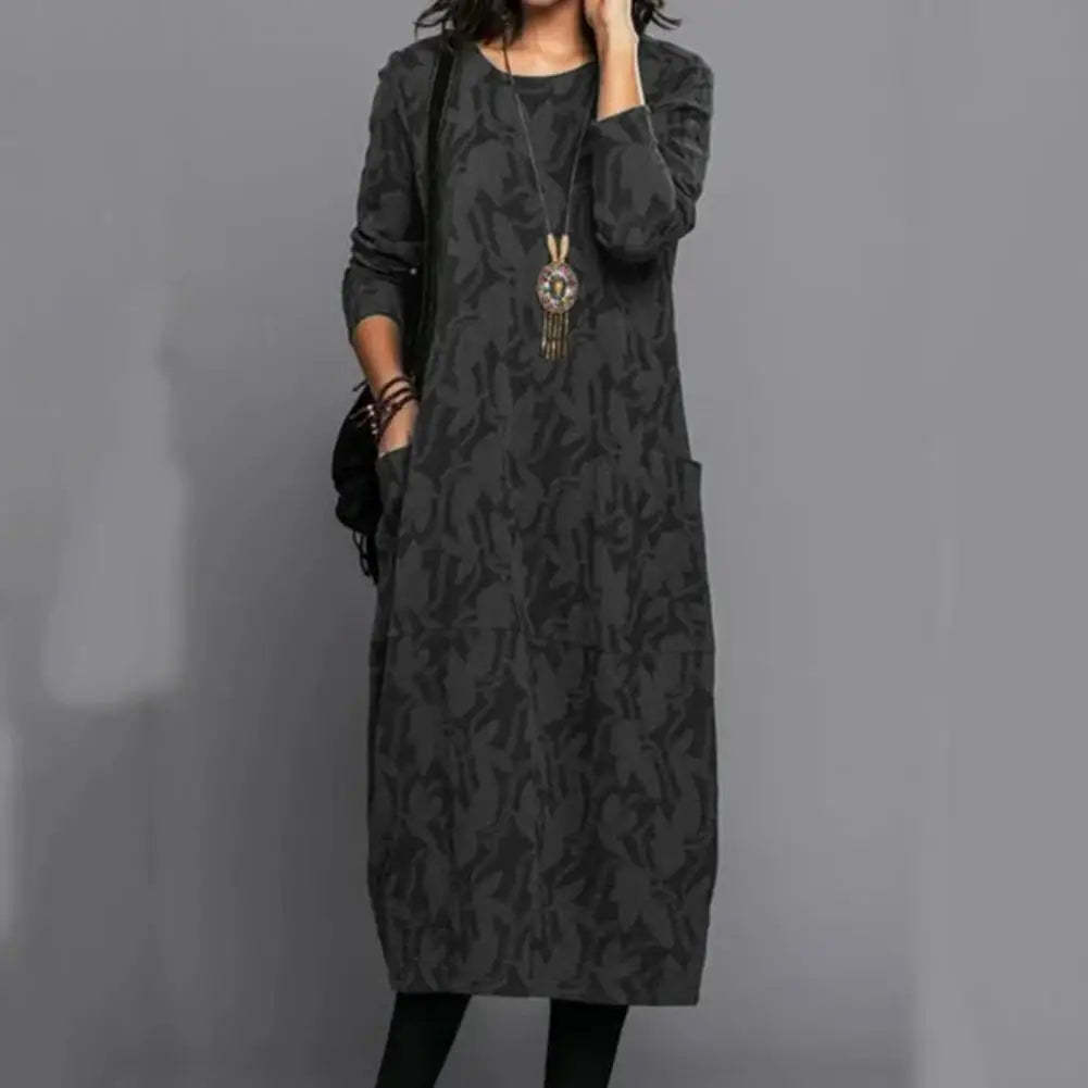 Patterned Midi Dress