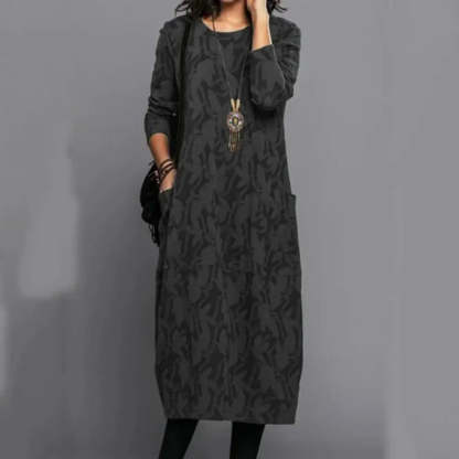 Patterned Midi Dress