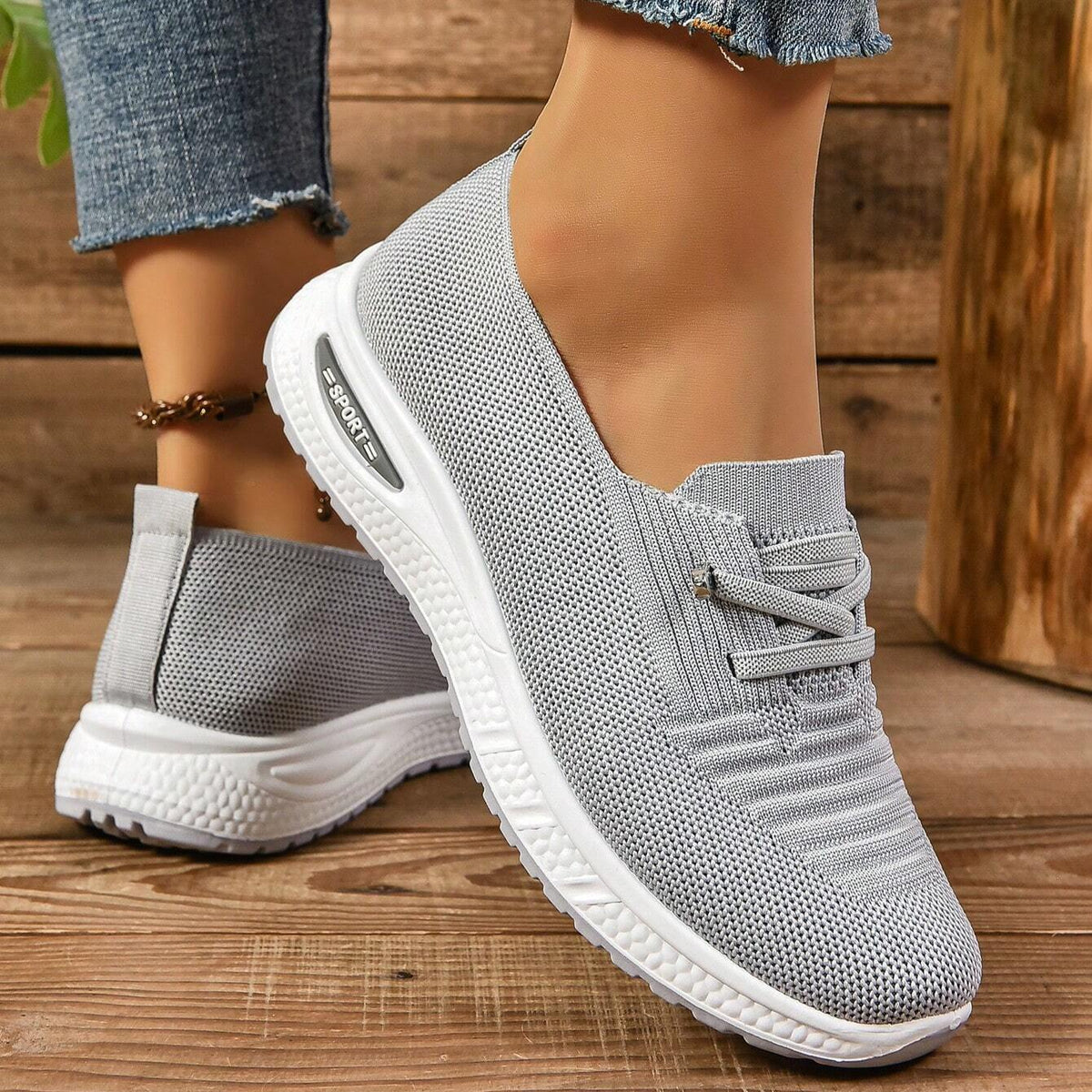 Women Slip On Orthopedic Sneakers Lightweight Wide Width Soft Sole Arch Support Non-Slip Shoes