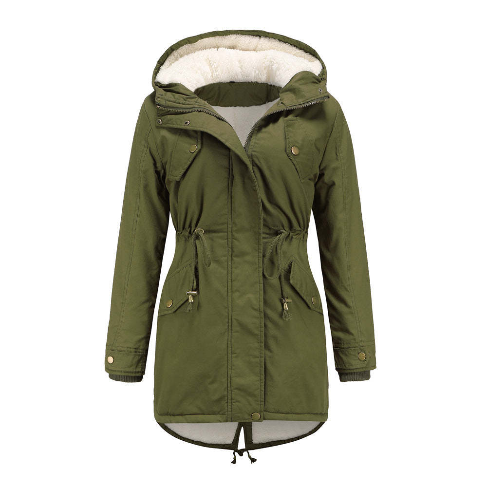 Casual Drawstring Hooded Jacket