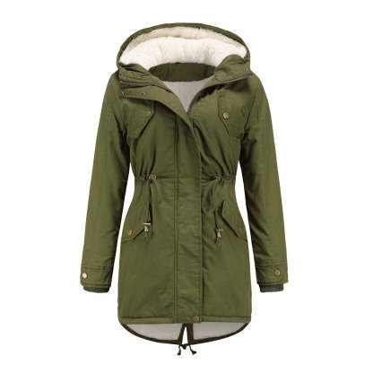 Casual Drawstring Hooded Jacket