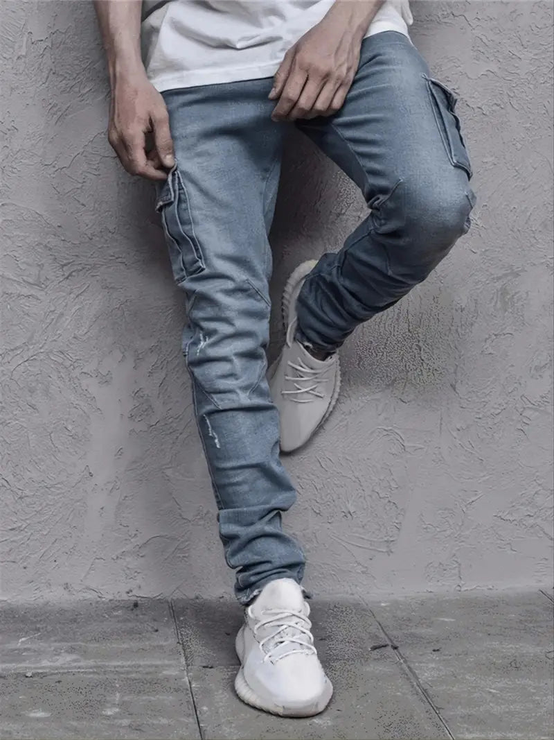Skinny Fit Cargo Jeans