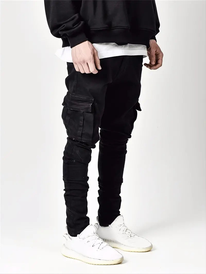 Skinny Fit Cargo Jeans