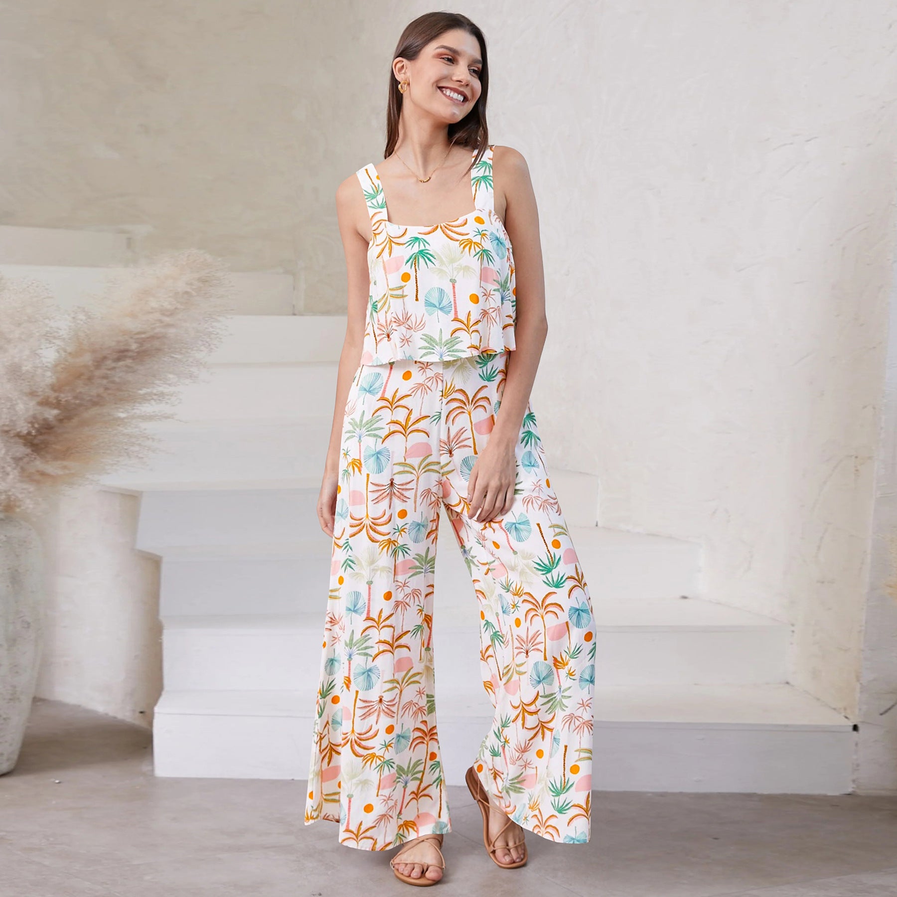 Flowy Summer Wide-Leg Jumpsuit